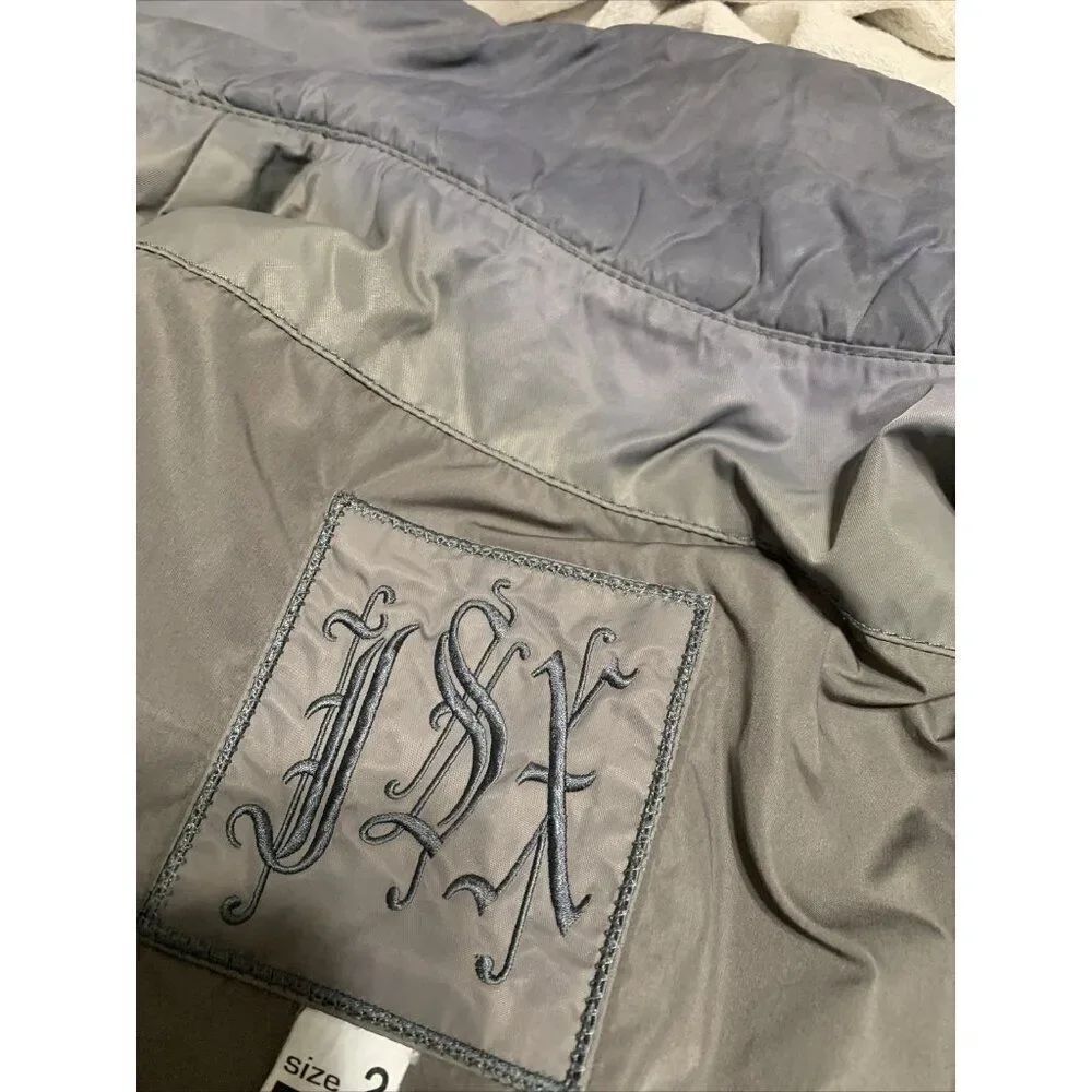 jet set JSX womens solid gray puffer vest size 2 Small Italy - Picture 6 of 6